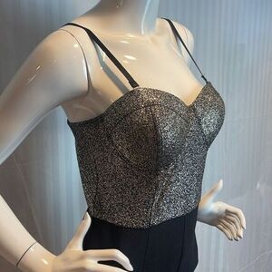 Material Girl Gold Embellished‎ Corset Style Jumpsuit Size M